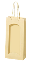 2er Papiertüte cream mit Sichtfenster TU 2614