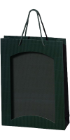 3er Papiertüte grün mit Sichtfenster TU 3603