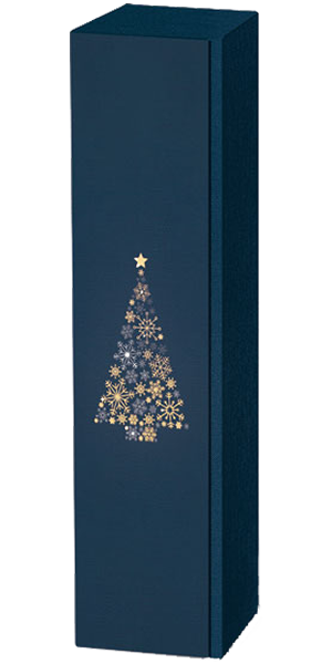 1er Präsentkarton blau Lino Weihnachtsbaum WK 3126