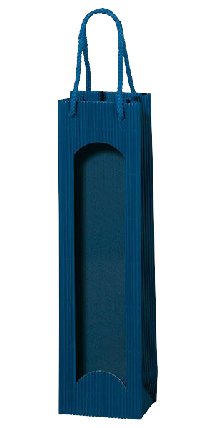 1er Papiertüte blau mit Sichtfenster TU 1603
