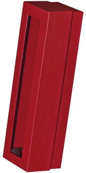 1er Stülpdeckel-Schachtel mit Folienfenster rot Eleganz WK 3205