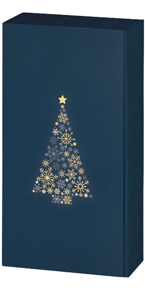 2er Präsentkarton blau Lino Weihnachtsbaum WK 32542