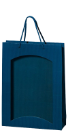 3er Papiertüte blau mit Sichtfenster TU 3601
