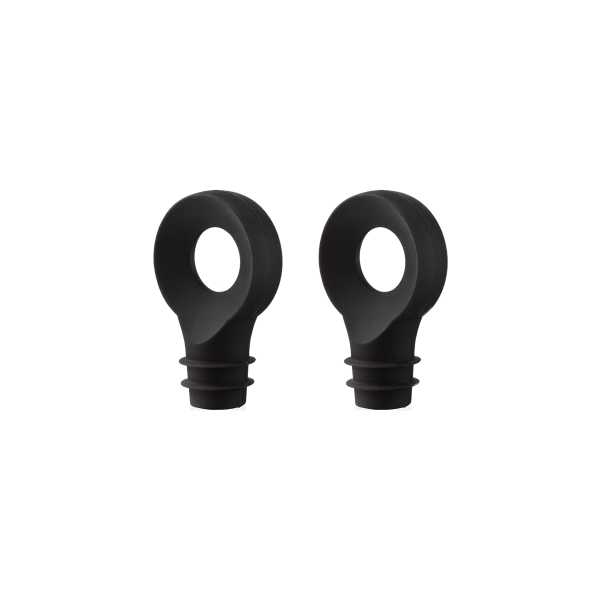 2er Set Bottle Stopper Black